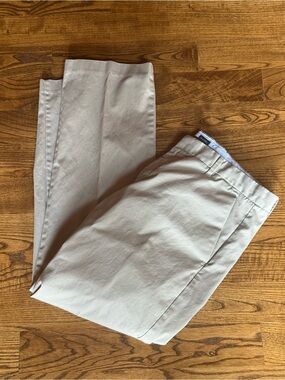 Men's Classic Khaki Chino Pants - Neutral Beige (seem wide legged to me)